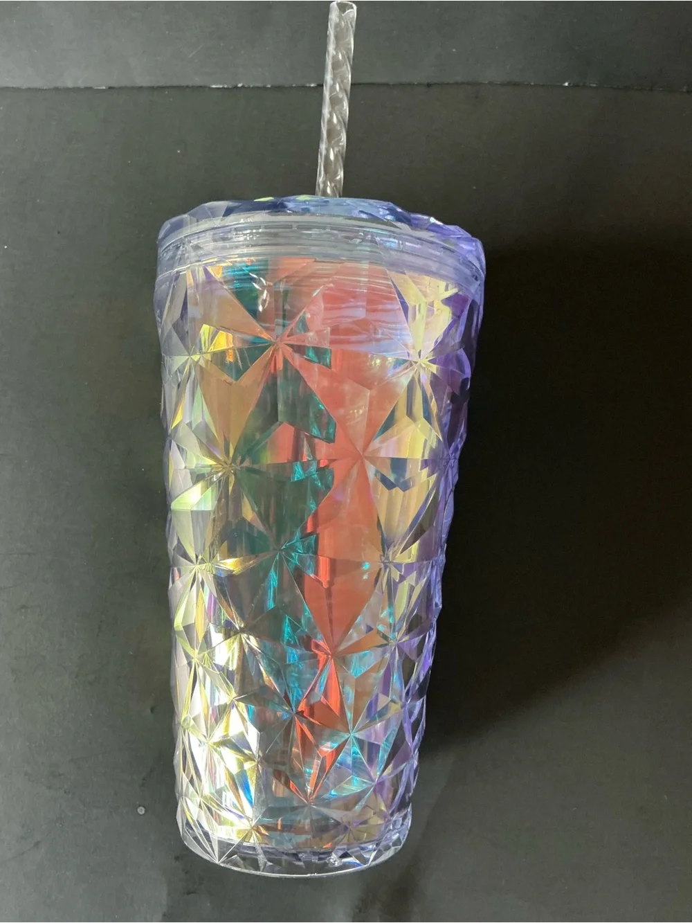 Starbucks Holiday 2023 Winter White Prism Tumbler w/Straw 24 ounce